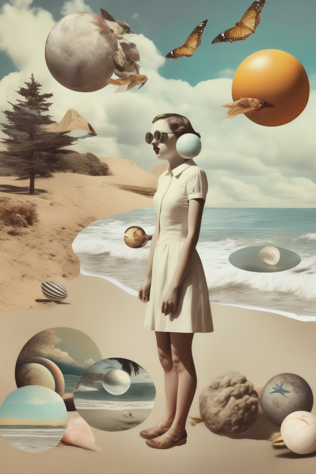 00093-1674886154-_lora_Surreal Collage_1_Surreal Collage - ULTRA-realistic Image, surrealism Summer in the Beach, Digital Collage Art space plane.png